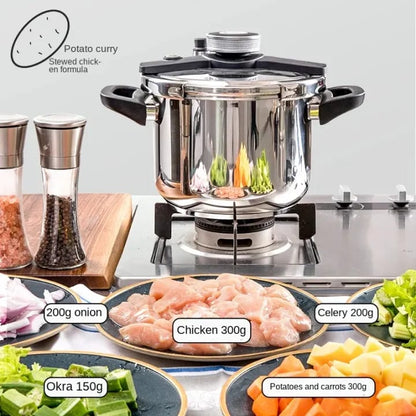 6-Liter Pressure Cooker 4-L Handi &amp; Steamer