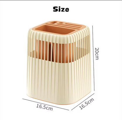 360 Rotating Knife and Kitchen Utensil Holder-White