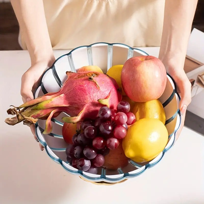 Elegant Design Fruit Bowl-White