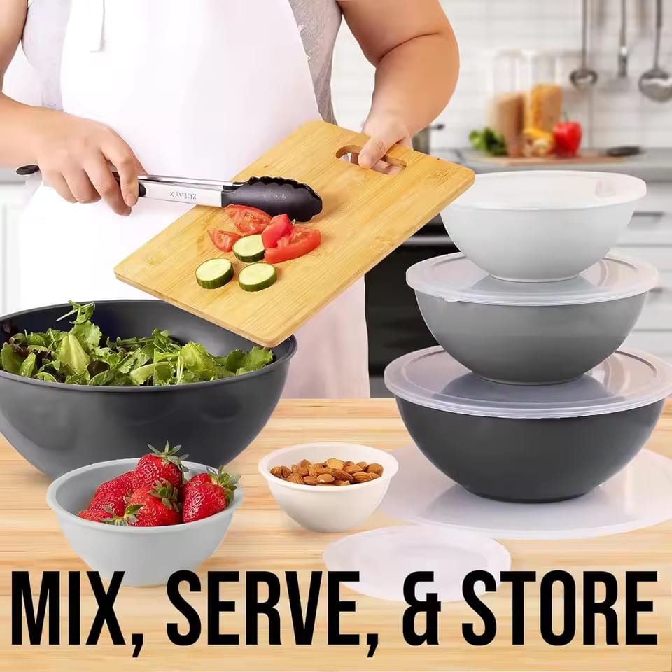 6 Pcs Nesting Bowl Set with Lid