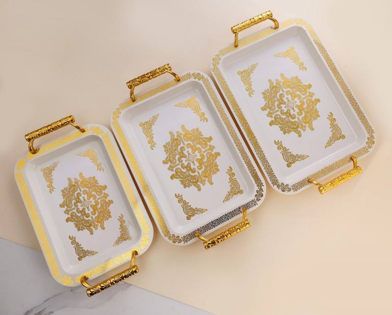 Rectangular Plastic Tray (Set of 3)