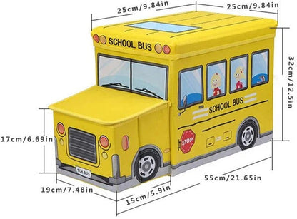 School Bus Design Storage Box-Yellow