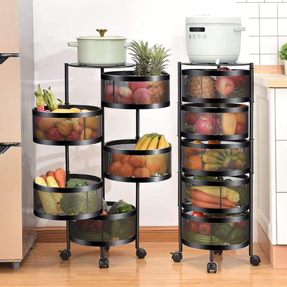 Premium 5 Layer Trolly Rotatable - Round