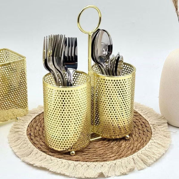 2-Section Kitchen Cutlery Organiser-Round