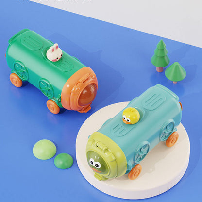 Train Design Water Bottle-Light Green