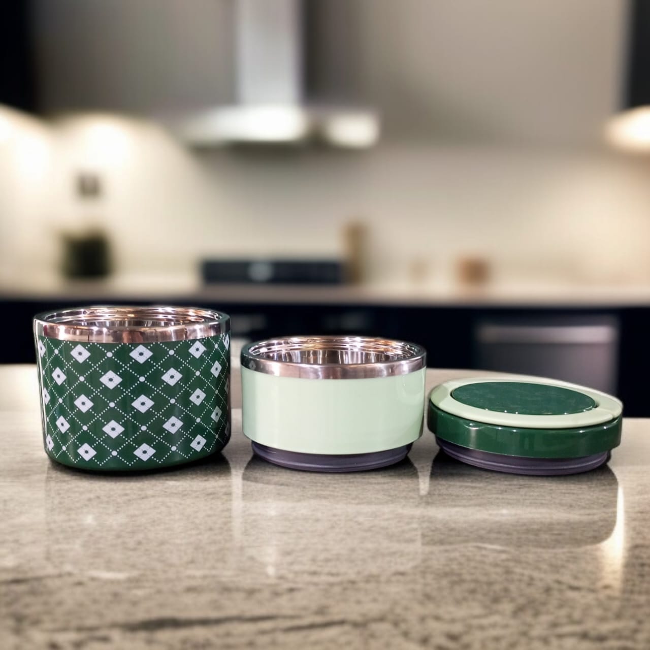2 Layer Lunch Box-Green