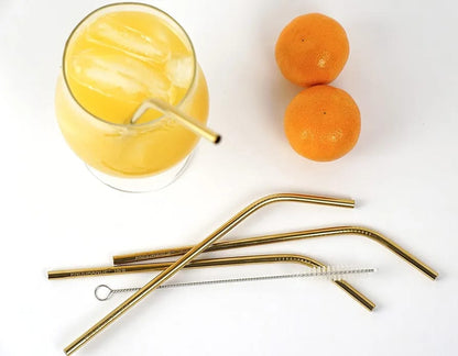 6 Pc Stainless Steel Straw