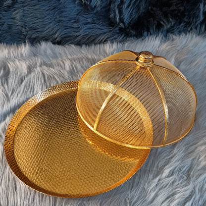 Metal Cake Tray With Lid (Round)