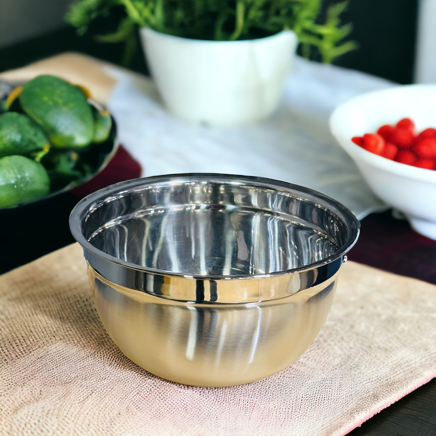 Stainless Steel Bowl Round (22cm)