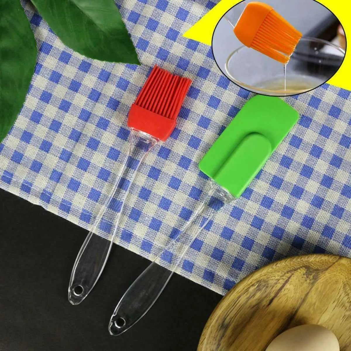 Pack Of 2 Spatula and Oil Brush -S