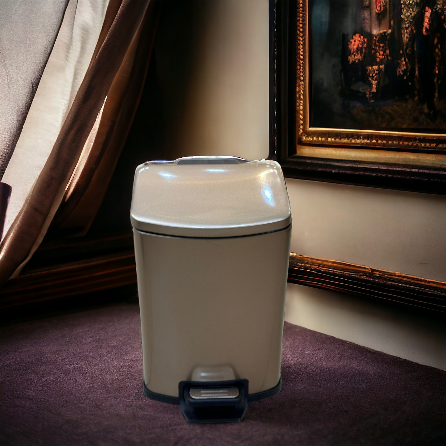 Steel Peddle Dustbin-Rose Gold