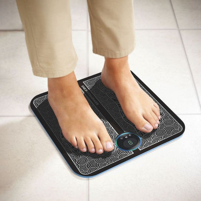 EMS Foot Massager Mat Portable Folding Feet Massage Pad USB Rechargeable