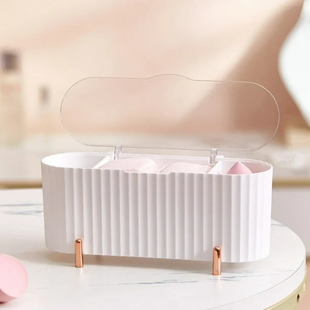 3 Slot Cotton Swab Dispenser-White