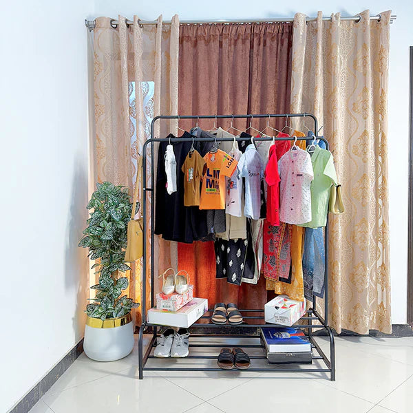 Dual Pole Metal Clothes Stand