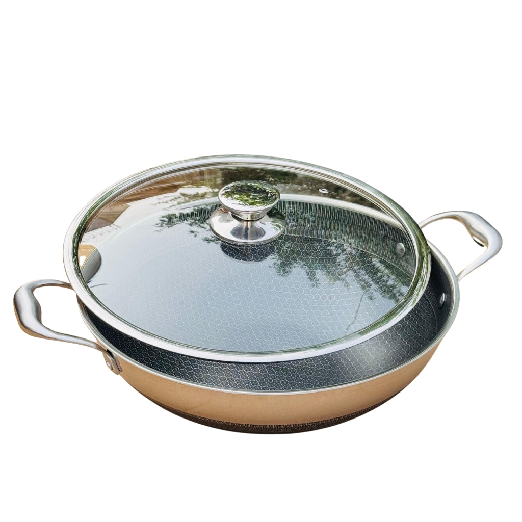 Double Handle Laser Coating Wok-36cm