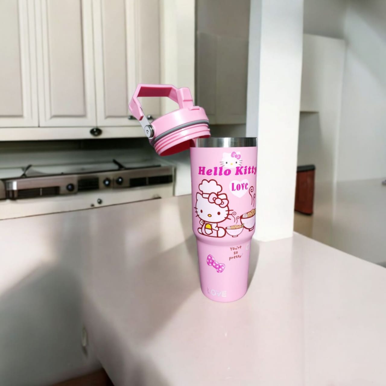 Stainless steel thermos cup -Pink