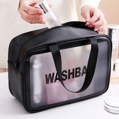 Wash Bag Makeup Travel Pouch Black (L)