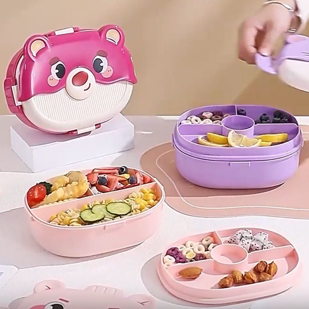 Cartoon Design Lucnh Box-Purple
